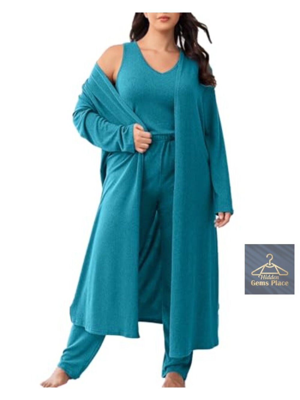 3 Piece Cardigan Vest Pants Lounge Set